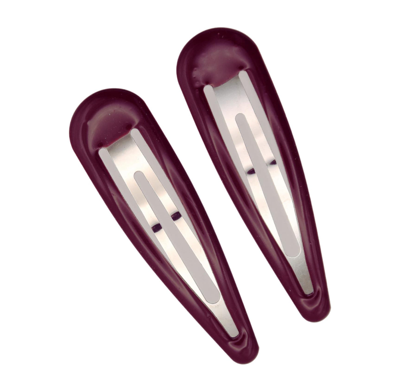 7cm Large Burgundy Bendies Sleepies Snap Clips Hair Clips Slides School Colour