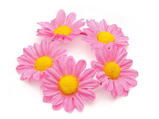 Pink Fabric Flower Bun Garland Hair Scrunchie Elastic Ballet Dance