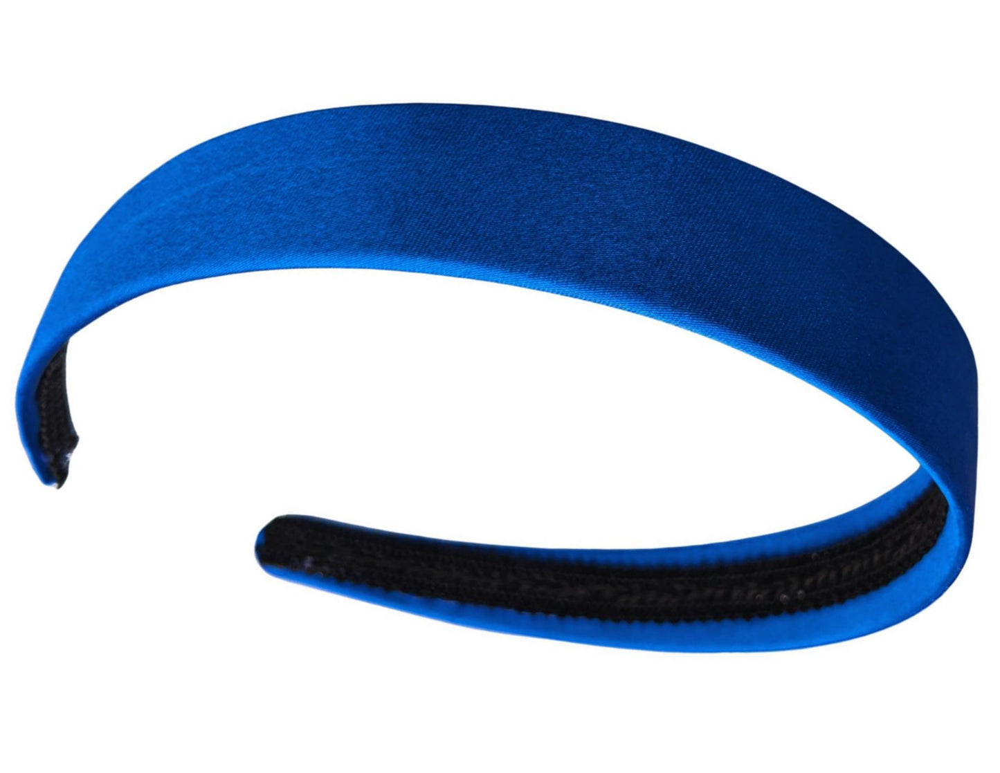 2.5cm (1") Royal Blue Satin Covered Plastic Alice Hair Band Headband No Teeth