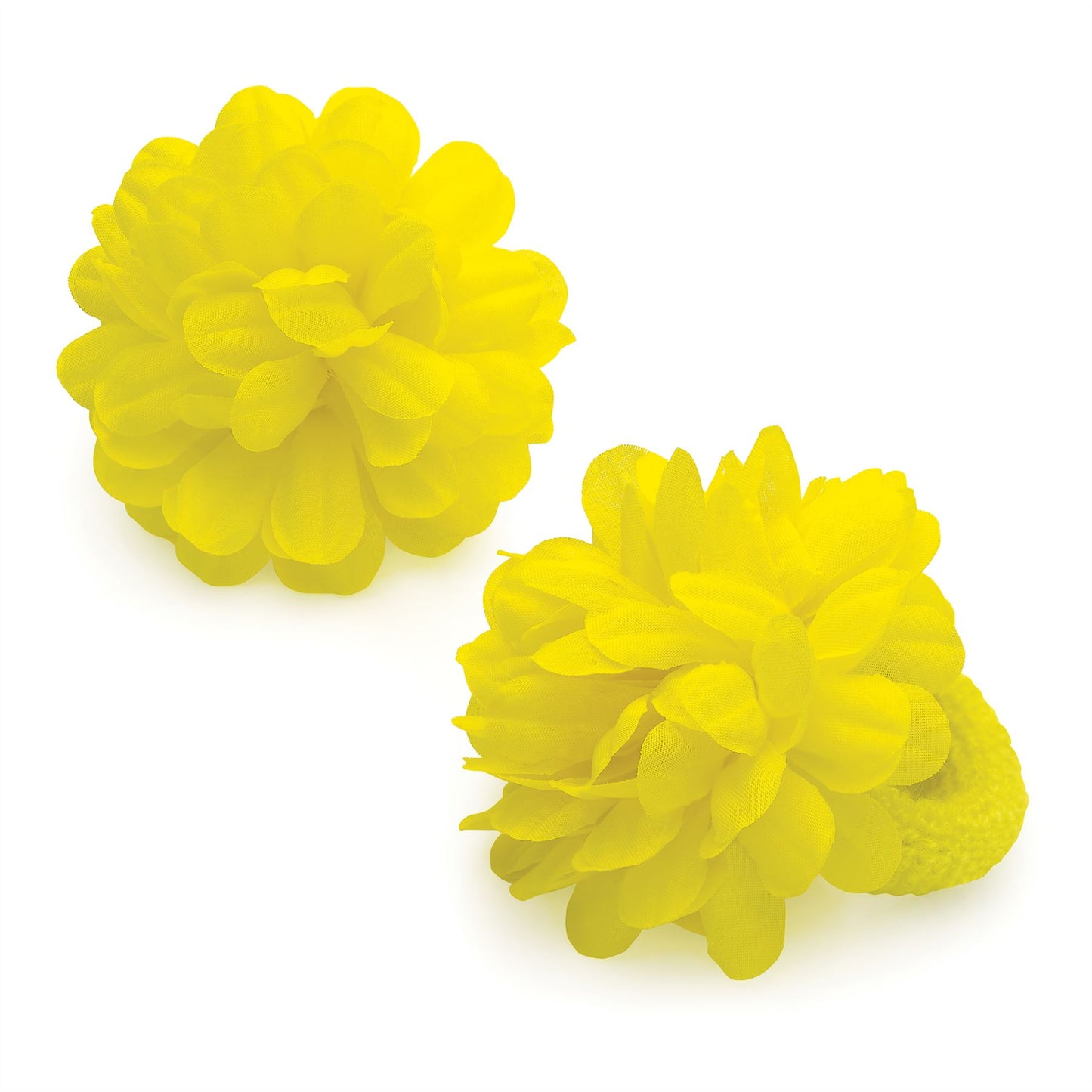 Large Yellow Flower Hair Ponio Elastics Hair Bands Headbands