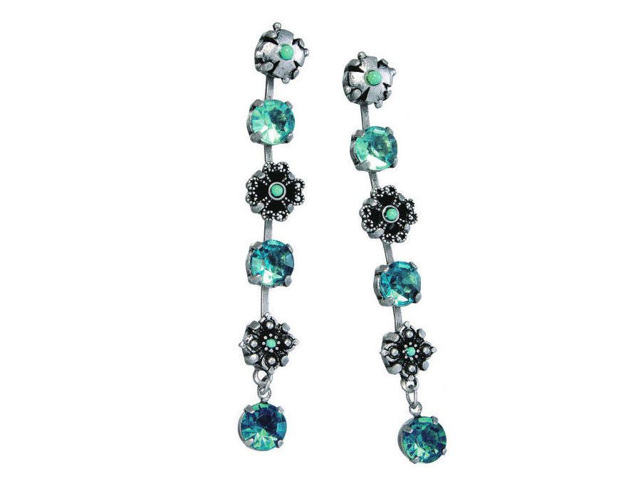 Ladies Blue Vintage Dangle Earrings Womens Ladies Girls