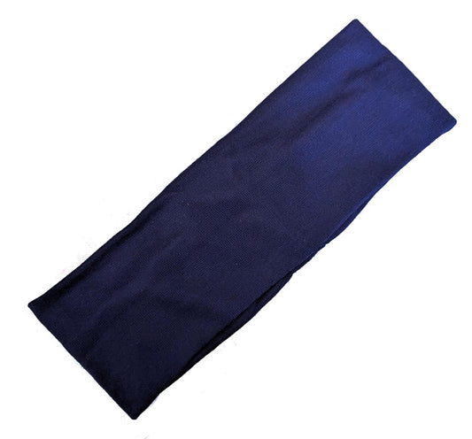 7cm Navy Stretch Headband Sports Dance Gym Training Make Up Hair Band