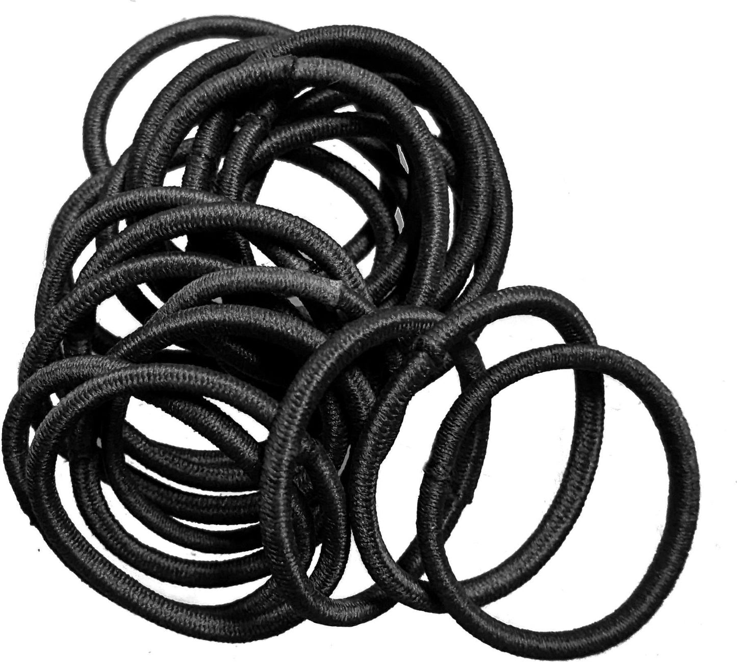 Small Black Snag-Free Thin Hair Bobbles Hair Elastics Hair Bands