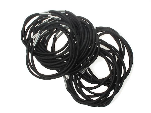 Thin Black Hair Elastics