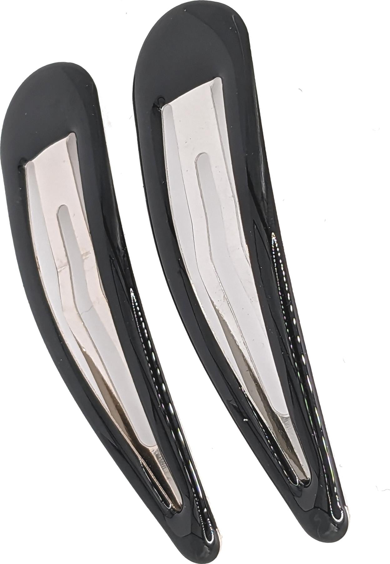7cm Large Big Plain Black Bendies Sleepies Snap Clips Hair Clips Slides