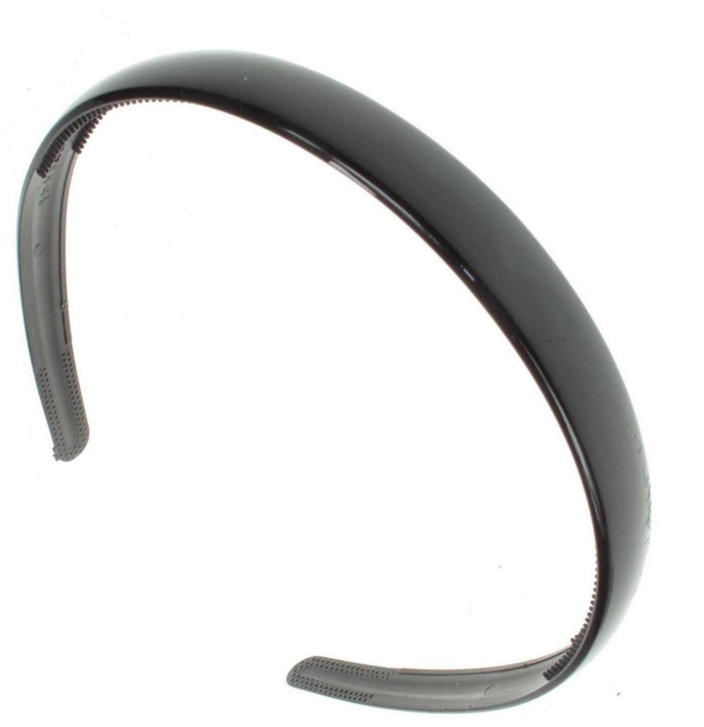 1.5cm Plain Black Plastic Alice Band Hair Band Headband With Teeth