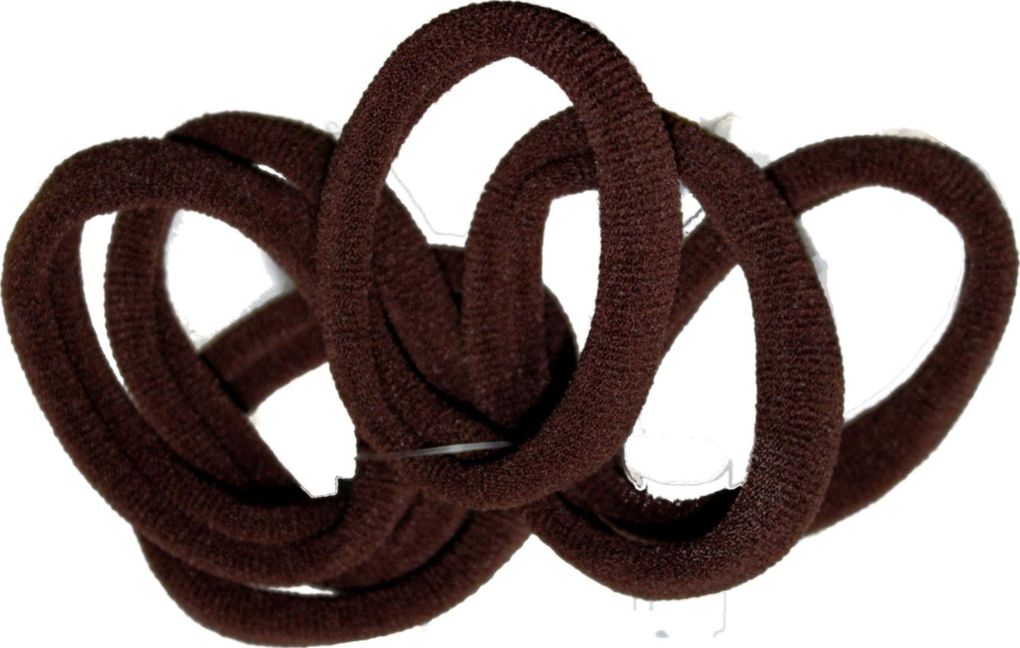 Dark Brown Jersey Endless Snag Free Hair Bobbles Hair Elastics Hair Bands