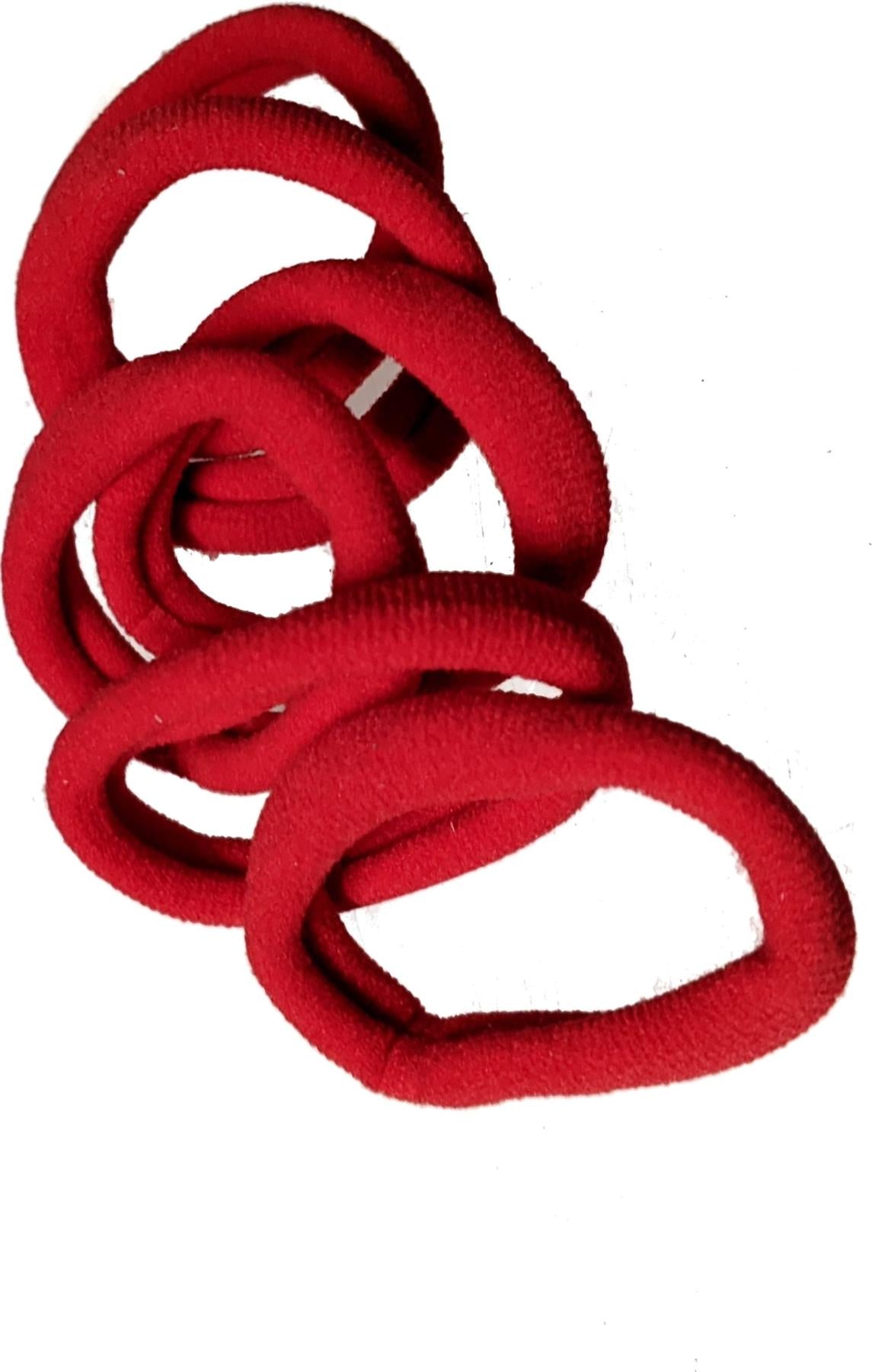 Red Jersey Endless Snag Free Hair Bobbles Hair Elastics Hair Bands