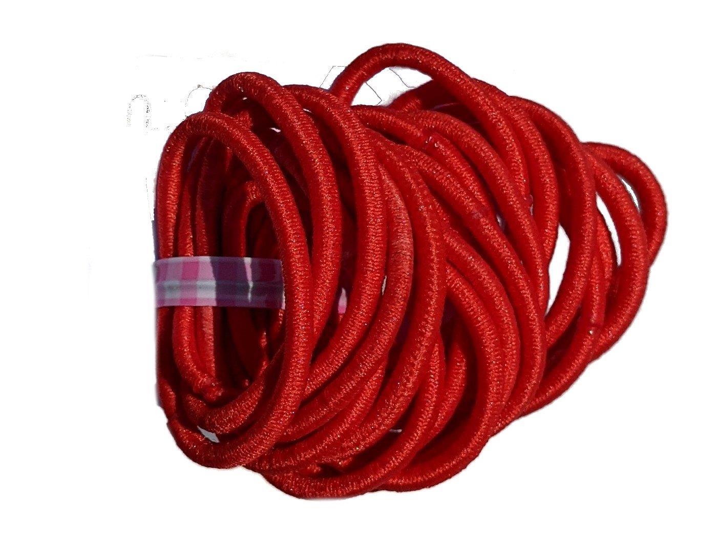 Small Red Snag-Free Thin Hair Bobbles Hair Elastics Hair Bands