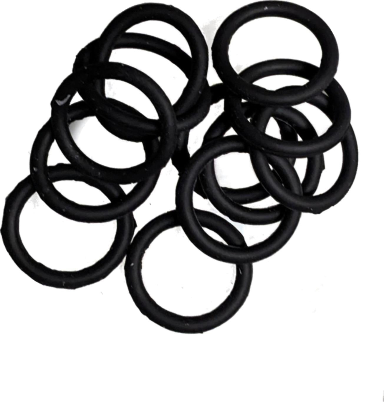 Mini Small Black Silicone Non Slip Endless Snag Free Elastics Hair Bands