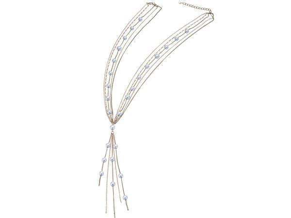 Pearl Bead Tassel Necklace Fashion Jewellery Ladies Women