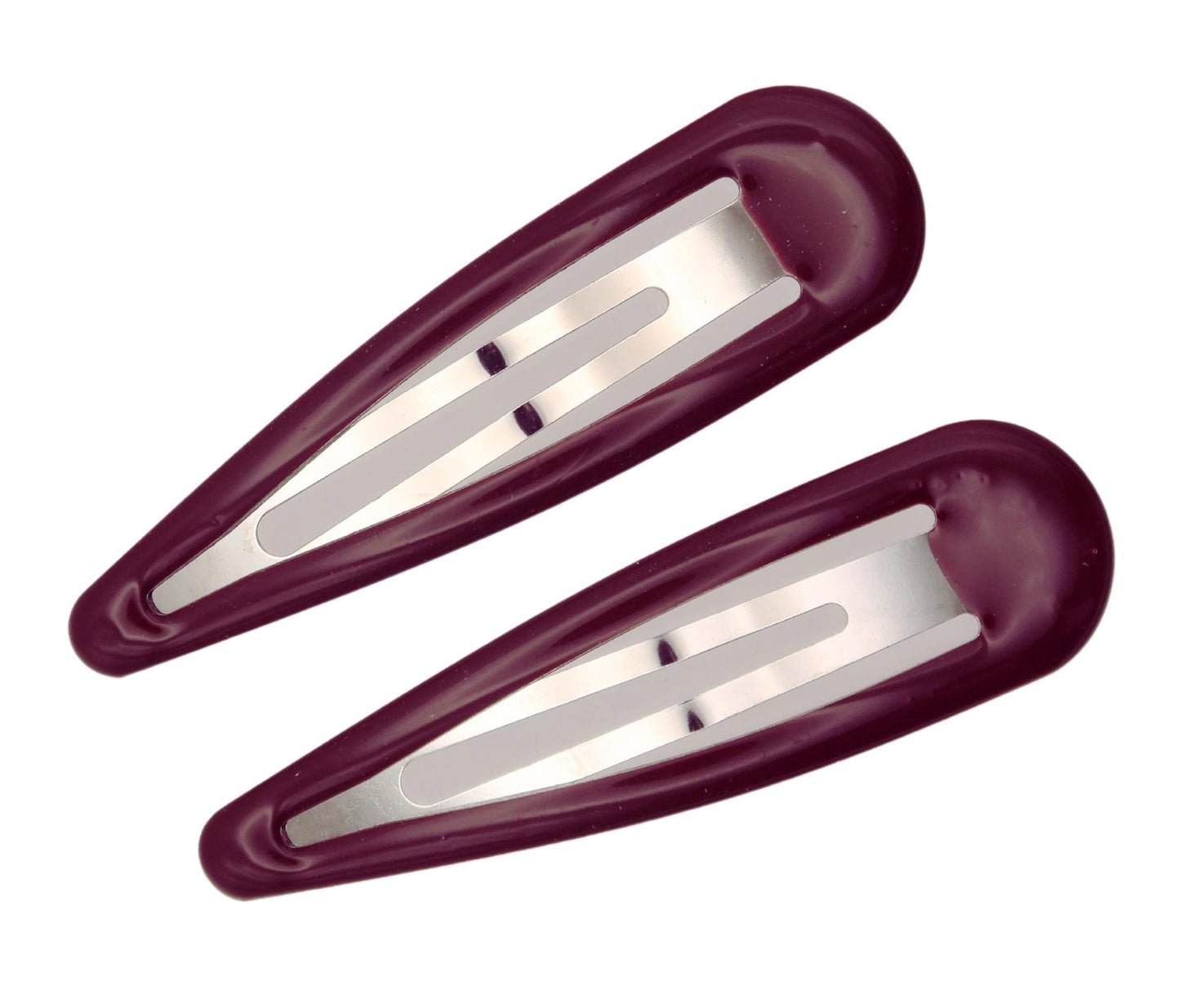 7cm Large Burgundy Bendies Sleepies Snap Clips Hair Clips Slides School Colour