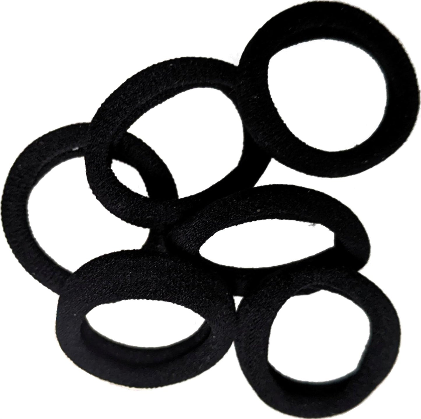 Mini Small Black Jersey Endless Snag Free Hair Bobbles Elastics