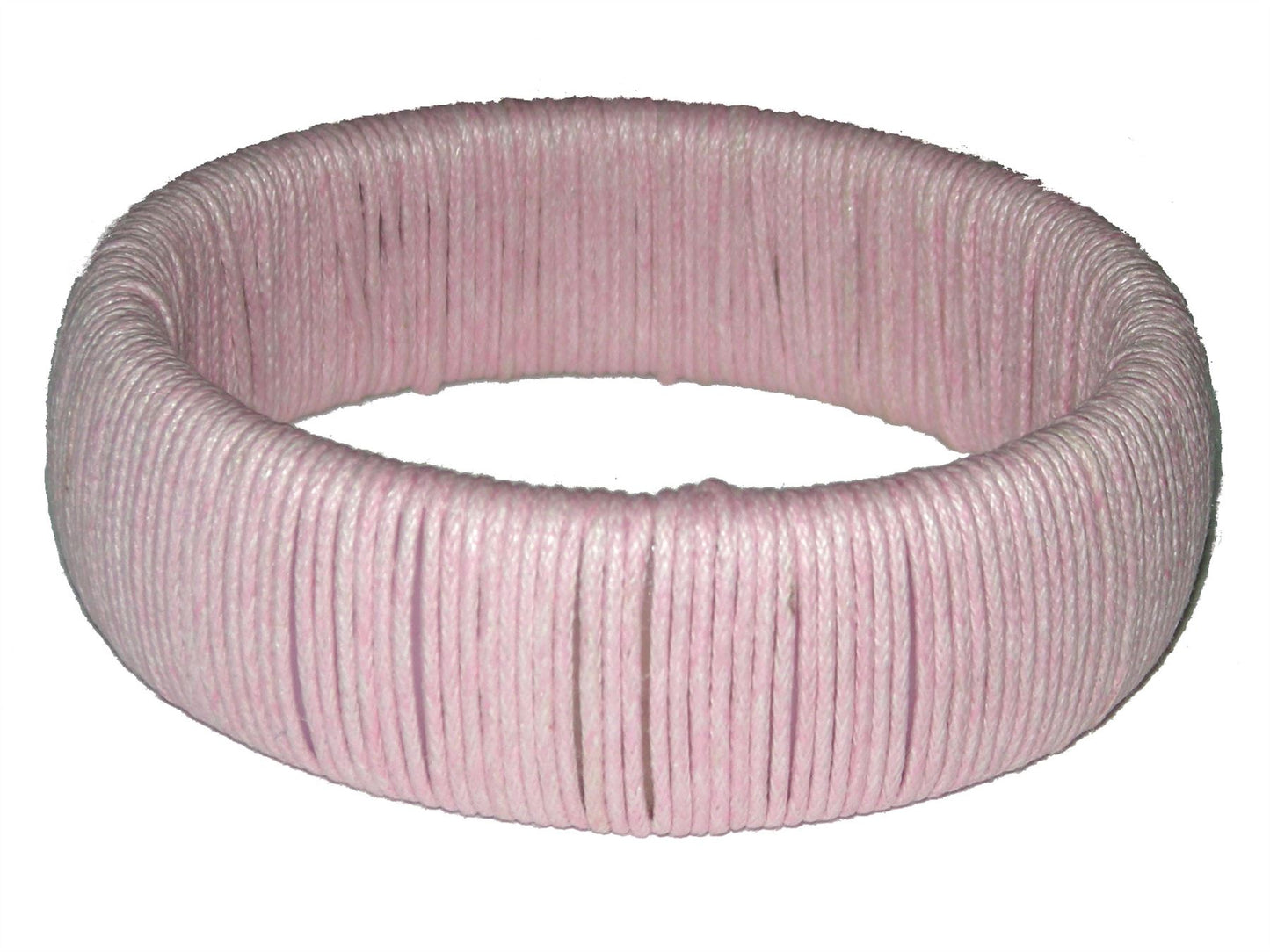Ladies 2.5cm Wide Pink Cord Wrapped Chunky Bracelet Bangle Jewellery