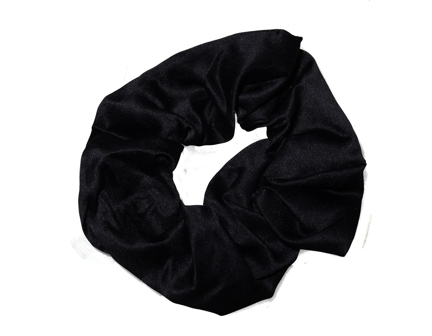 Black Satin Style Hair Scrunchie Hair Bobble Hair Elastic Band Work Gym