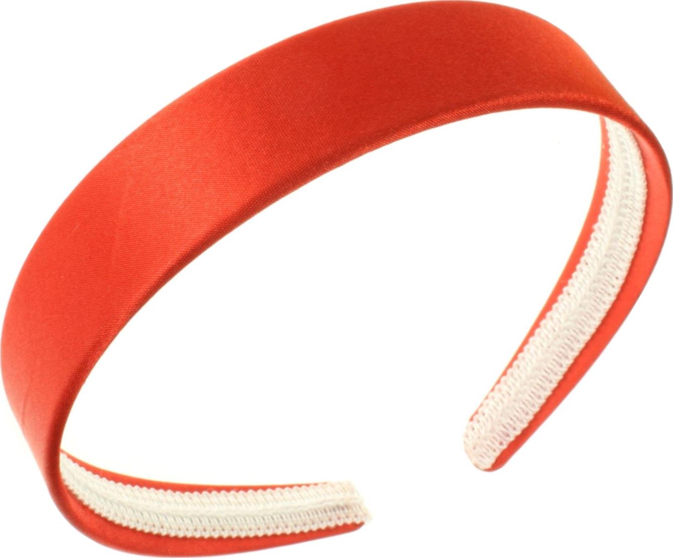 2.5cm (1") Red Satin Covered Plastic Alice Band Hair Band Headband No Teeth