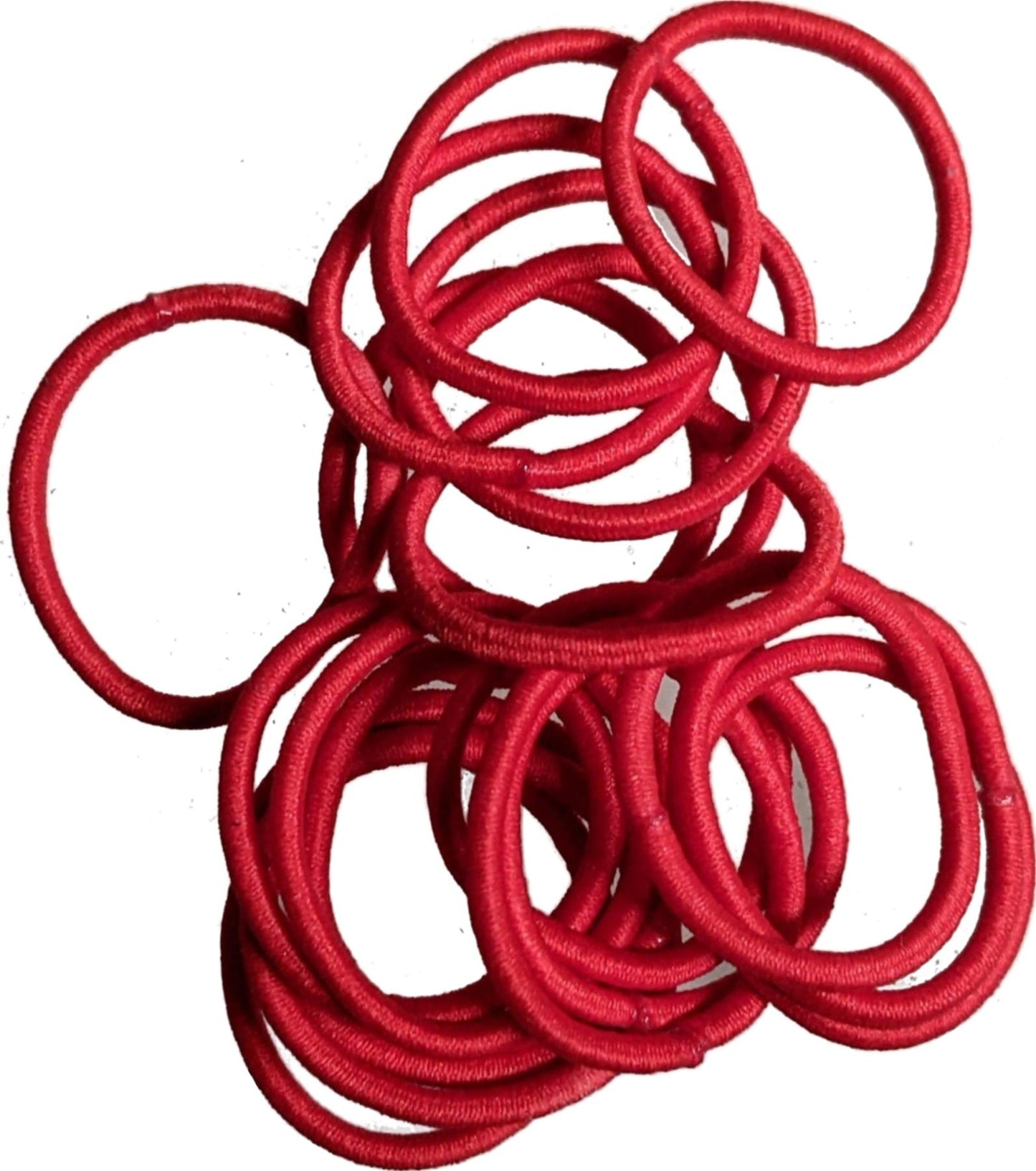 Small Red Snag-Free Thin Hair Bobbles Hair Elastics Hair Bands