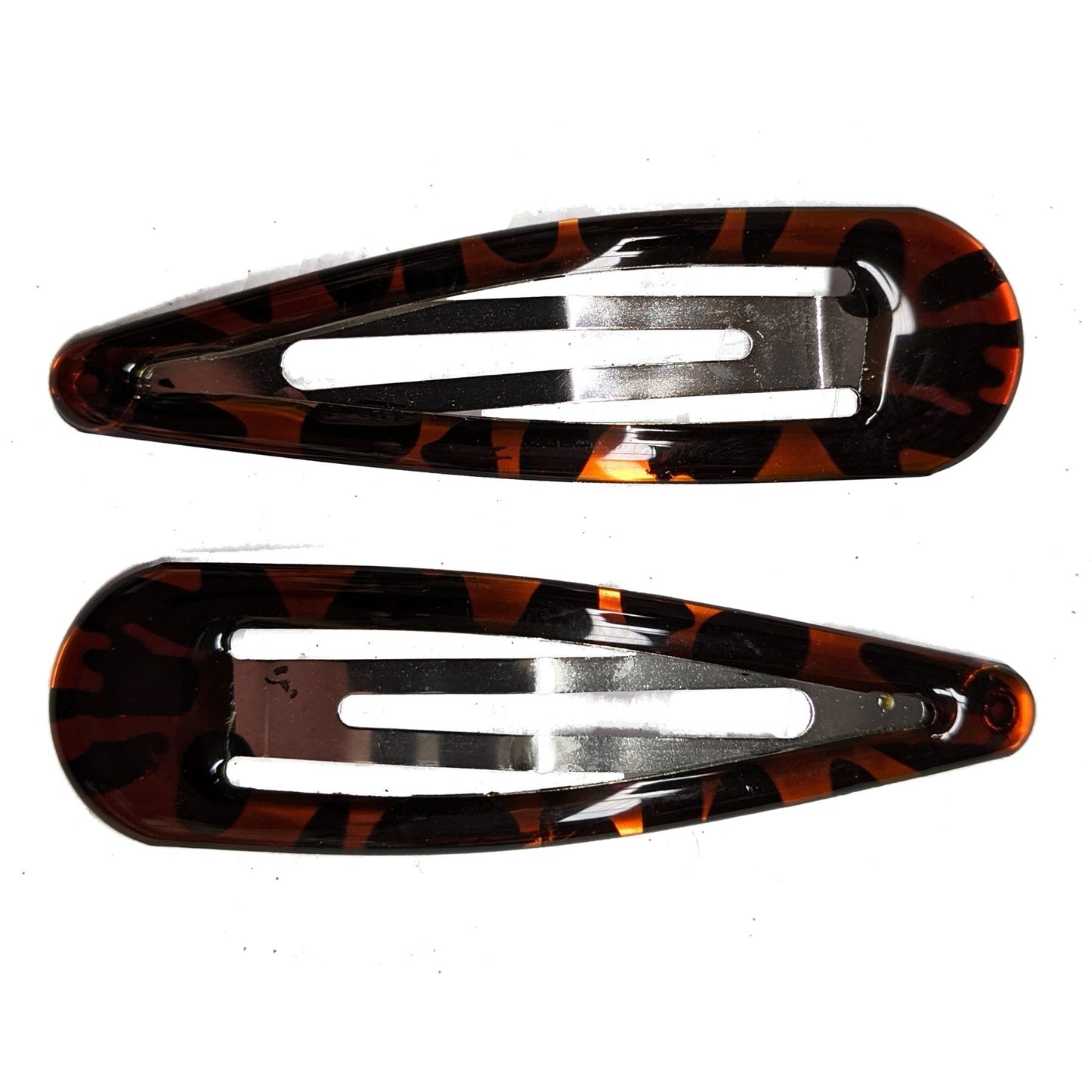 7cm Large Plain Tort Brown Bendies Sleepies Snap Clips Hair Clips Slides
