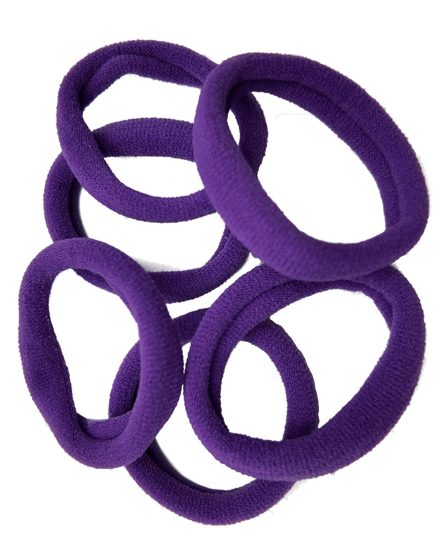Purple Jersey Endless Snag Free Hair Bobbles Hair Elastics Hair Bands