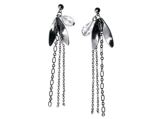 Crystal Chain Earrings Womens Ladies Girls