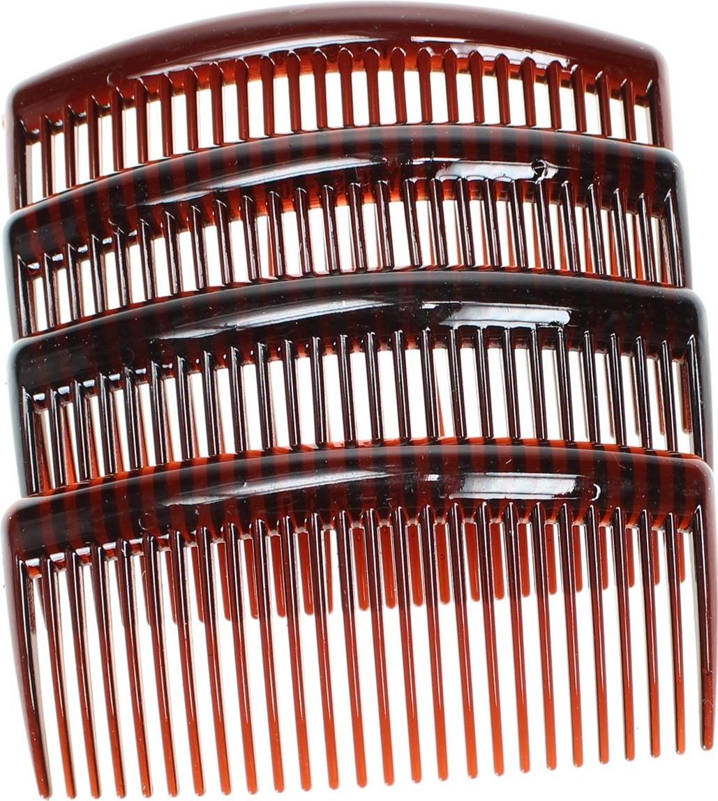 8 Pack 9cm Tort Brown Plain Side Hair Combs Slides Grips
