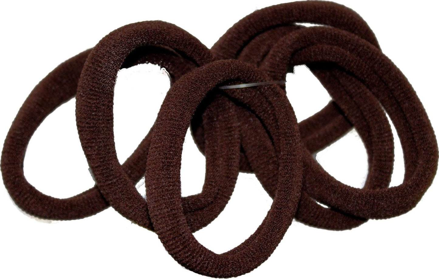 Dark Brown Jersey Endless Snag Free Hair Bobbles Hair Elastics Hair Bands