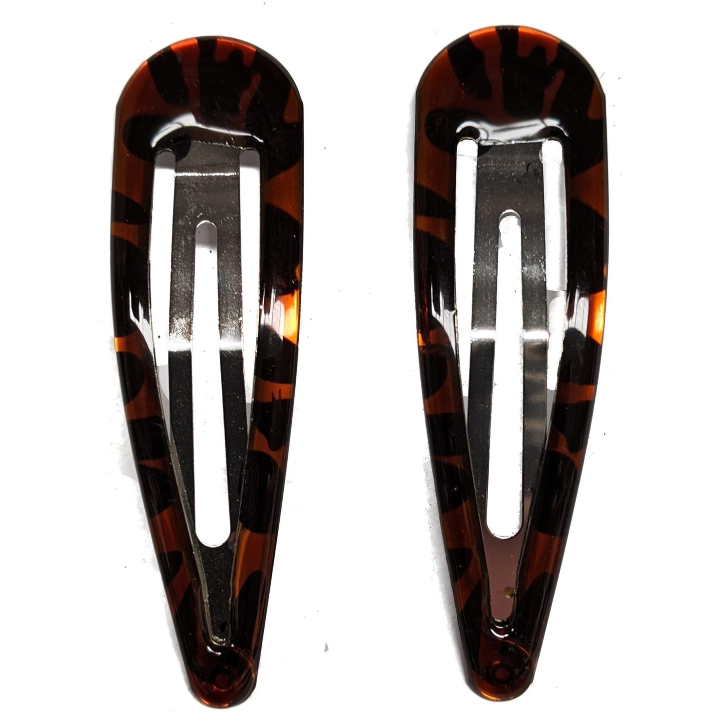 7cm Large Plain Tort Brown Bendies Sleepies Snap Clips Hair Clips Slides