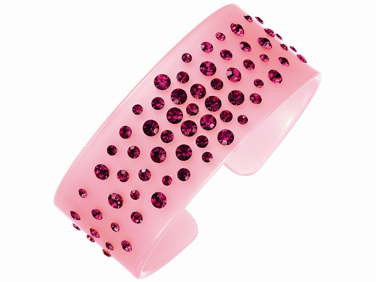 Pink Crystal Bangle BRaceslet Womens Ladies Girls