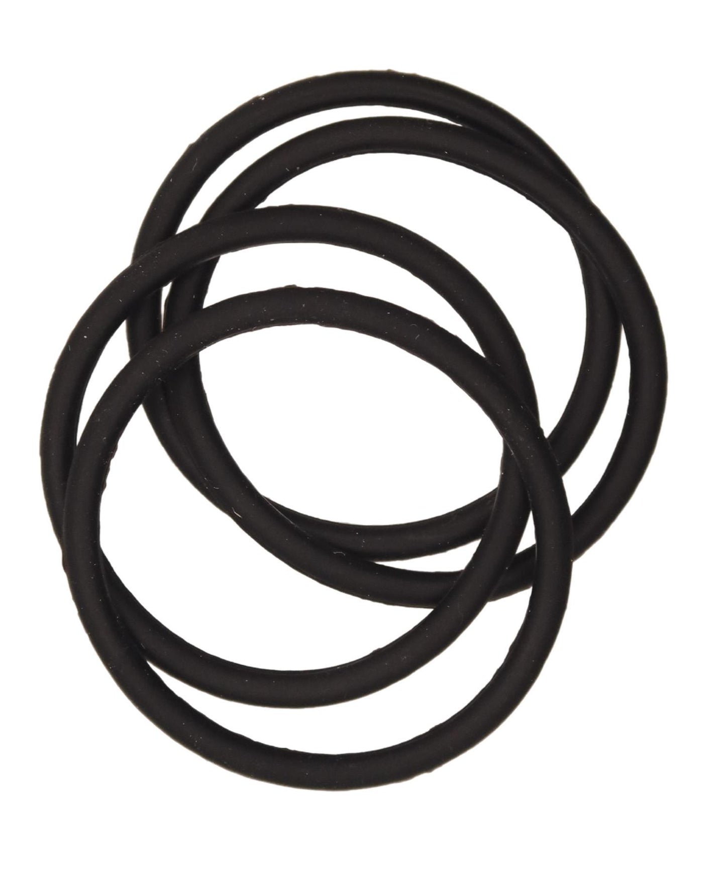 Black Silicone Non Slip Endless Snag Free Hair Bobbles Elastics Hair Bands