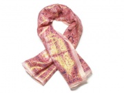 Pink Traditional Shimmer Pattern Fashion Scarf