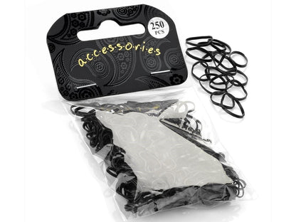 Black Mini Small Hair Bands Braiding Elastics Plaits Braids Cornrows