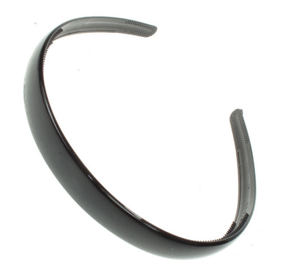 1.5cm Plain Black Plastic Alice Band Hair Band Headband With Teeth