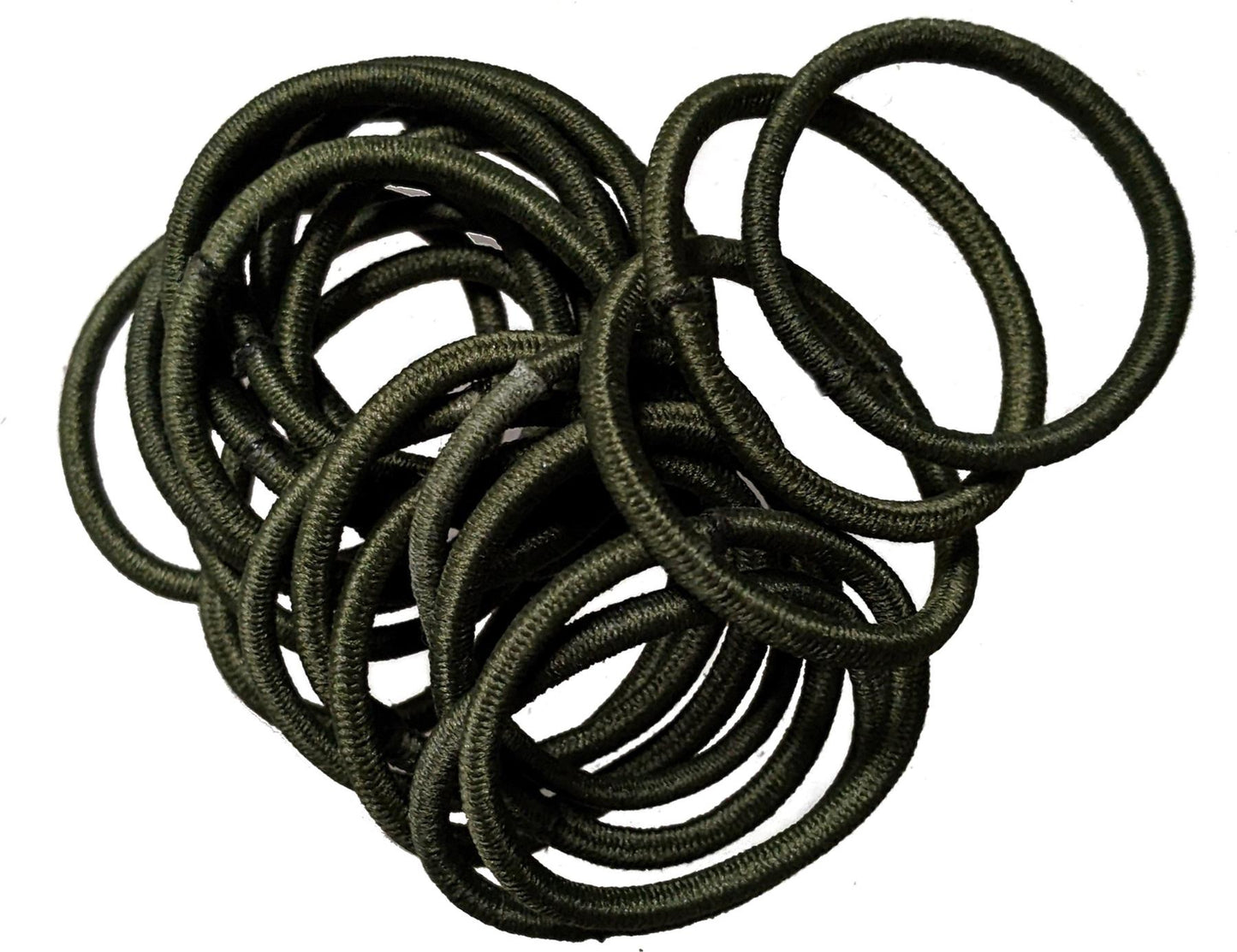Small Green Snag-Free Thin Hair Bobbles Hair Elastics Hair Bands