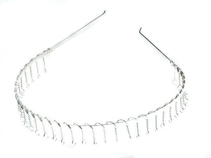 Unisex Silver Metal Wire Comb Teeth Headband Hair Band Football Gym Sports