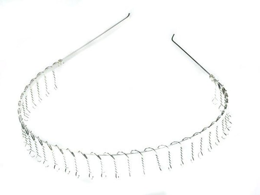 Unisex Silver Metal Wire Comb Teeth Headband Hair Band Football Gym Sports