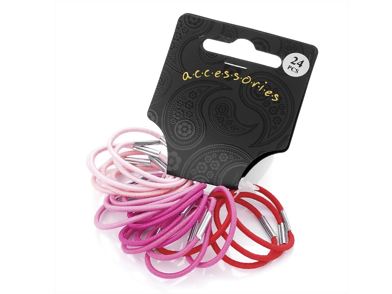 24 Small Thin Mini Pink Hair Elastic Hair Bobbles Hairbands School