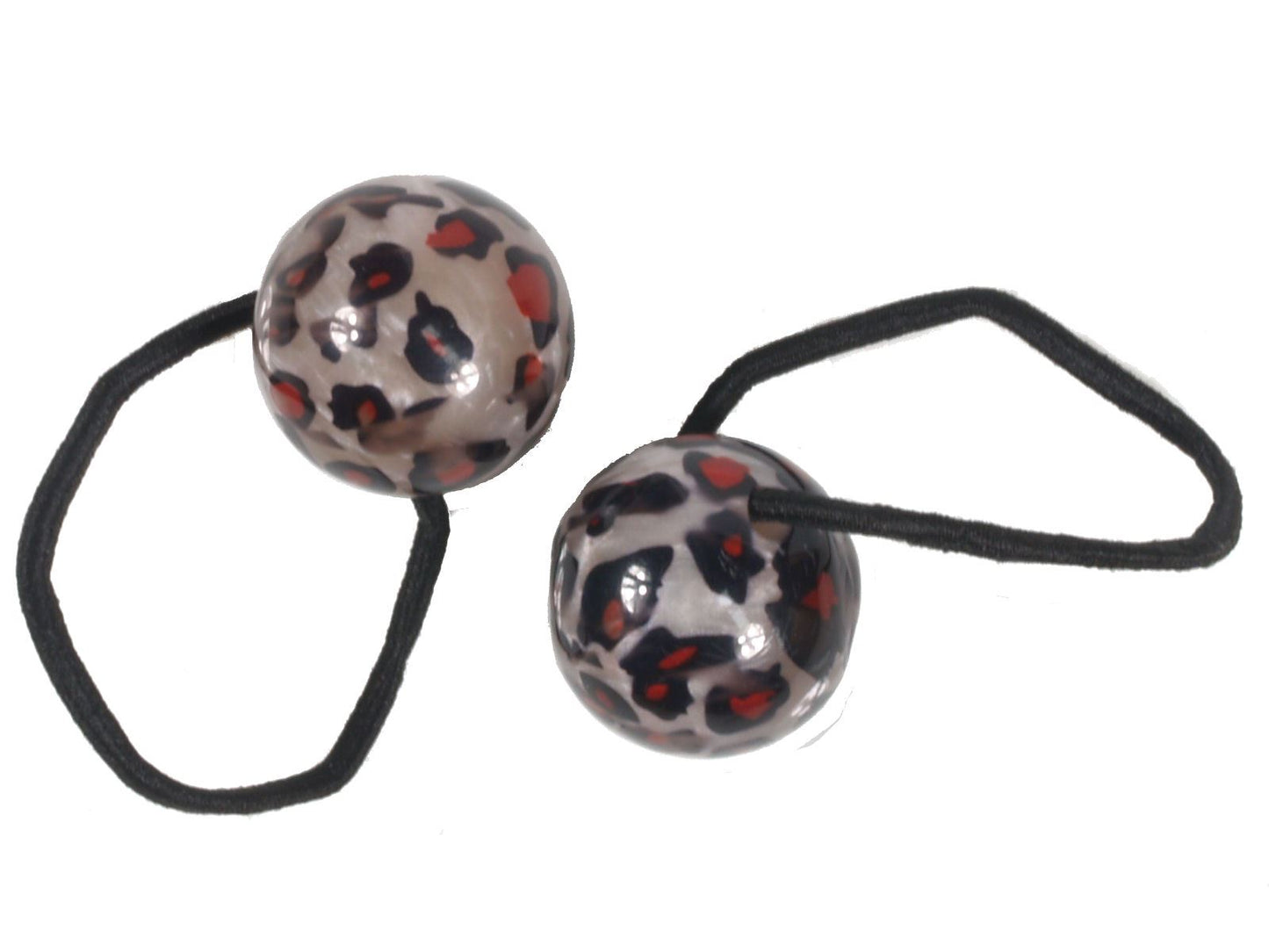 Animal Print Hair Bobbles Black Hairbands Elastics Ponytail Holder