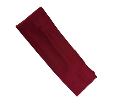 7cm Burgundy Stretch Headband Sport Dance Gym Training Make Up Hair Band