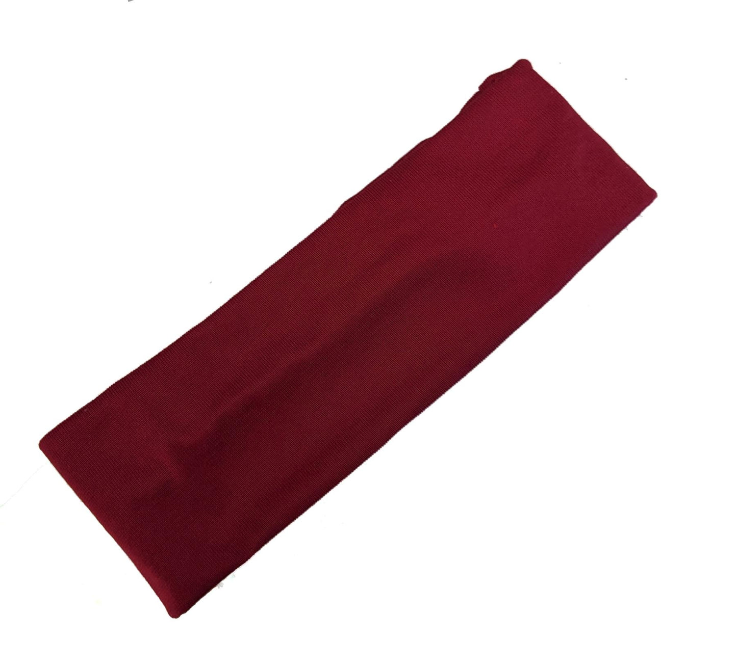 7cm Burgundy Stretch Headband Sport Dance Gym Training Make Up Hair Band