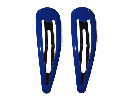 7cm Large Blue Bendies Sleepies Snap Clips Hair Clips Slides School Colour