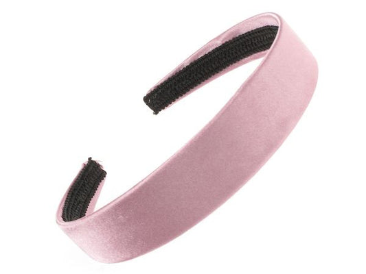 2.5cm (1") Pink Satin Covered Plastic Alice Hair Band Headband No Teeth