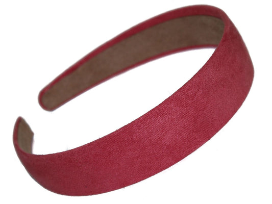 3cm Wide Rose Pink Suede Effect Headband Hair Alice Band Non-Slip Strip