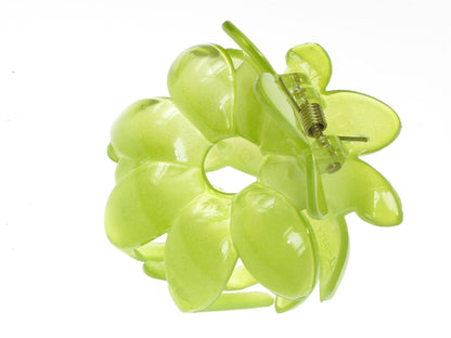 Green Chunky Plastic Flower 4cm Claw Hair Claw Clip Clamp Jaw Clip