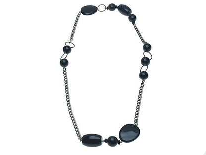 Women Chunky Black Bead Necklace Fashion Jewellery Ladies Women