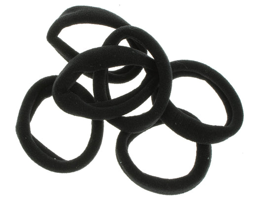 Black Jersey Endless Snag Free Hair Bobbles Hair Elastics Hair Bands