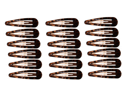 18 Dark Tort Hair Clip Bendies
