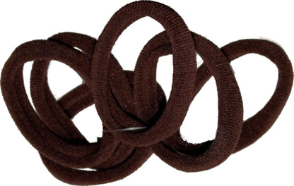 Dark Brown Jersey Endless Snag Free Hair Bobbles Hair Elastics Hair Bands