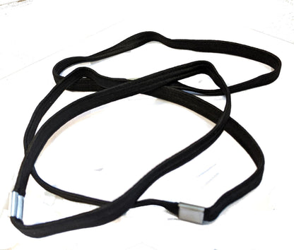 Long Plain Black Headband Hair Elastics With Metal Hairbands Gym Sport