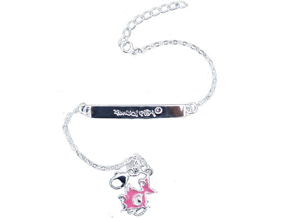 Silver Punky Fish ID Bracelet