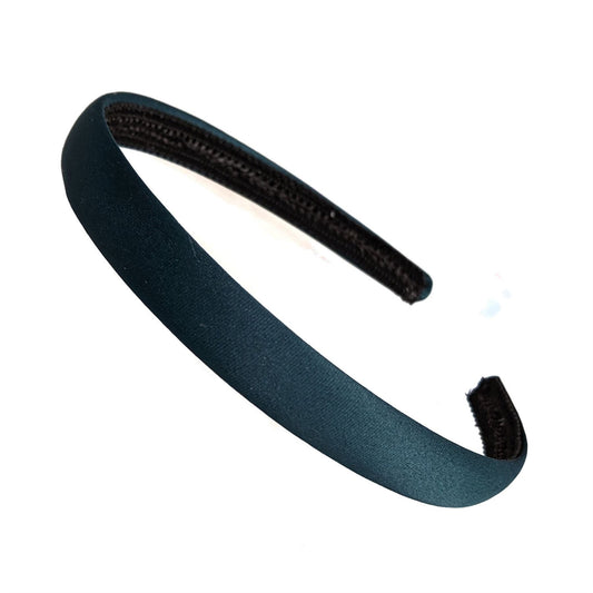 1.5cm Bottle Green Matte Curved Plastic Alice Hair Band Headband No Teeth